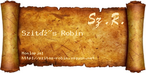 Szitás Robin névjegykártya